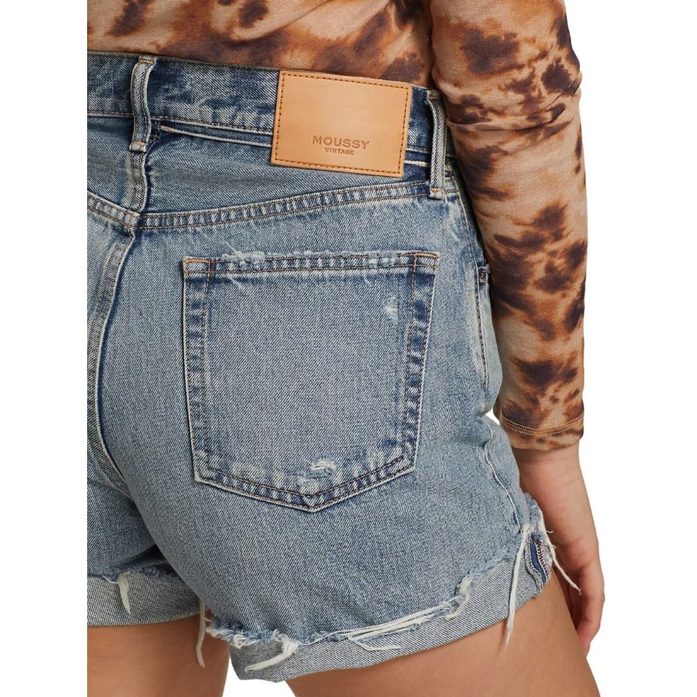 NEW Moussy Vintage Women's Size 28 (4-6) Upland Distressed Denim Shorts, NWT - Picture 6 of 7
